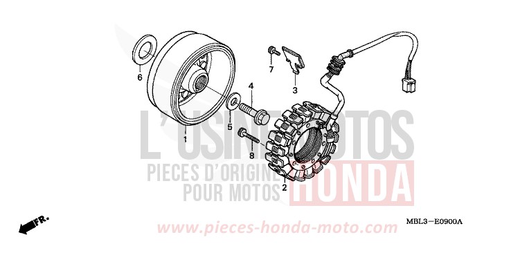 GENERATOR for Deauville CARNELIAN RED METALLIC (R296) from 2004