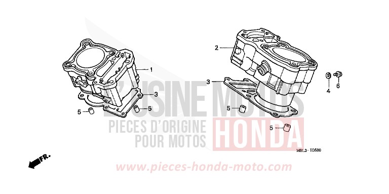 CYLINDER for Deauville MUTE BLACK METALLIC (NH359) from 1998