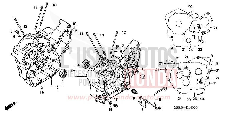 CRANKCASE for Deauville MUTE BLACK METALLIC (NH359) from 1998