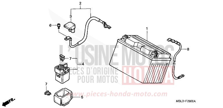 BATTERY for Deauville PEARL RASPBERRY BLACK (RP147) from 1998