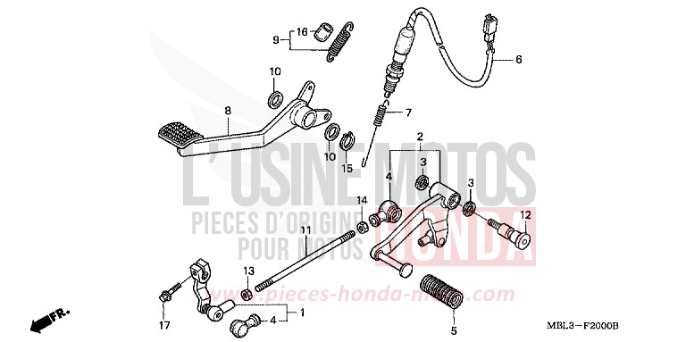 PEDAL for Deauville PEARL RASPBERRY BLACK (RP147) from 1999