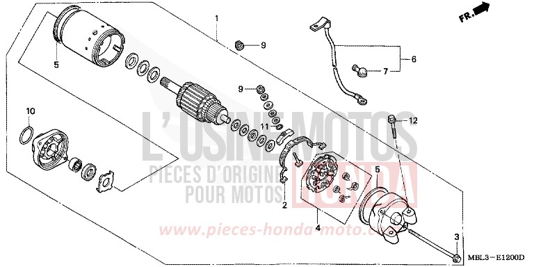 STARTING MOTOR for Deauville SHASTA WHITE (NH138) from 1999