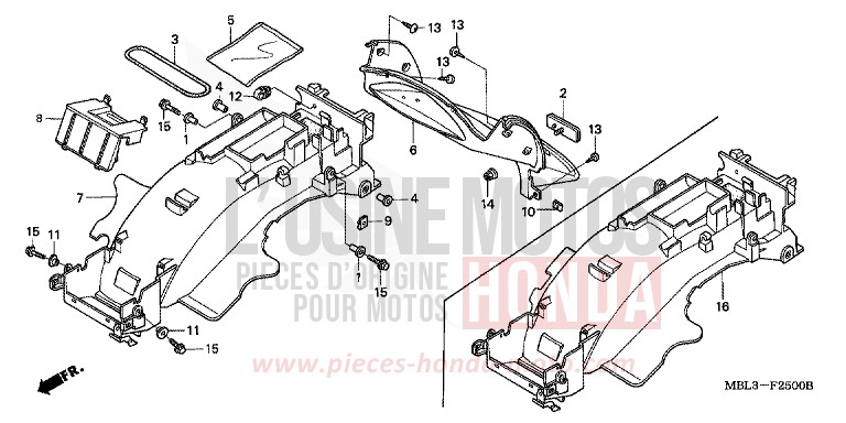 REAR FENDER for Deauville ELEGANT BEIGE METALLIC (YR217) from 2000