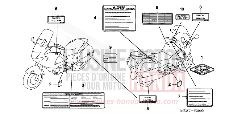 CAUTION LABEL (NT700V6-8/NT700VA6-8) for Deauville ANCHOR GRAY METALLIC-U (NH229) from 2006