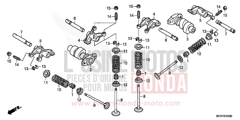 CAMSHAFT/VALVE for Deauville DUSK BEIGE METALLIC (YR264) from 2006