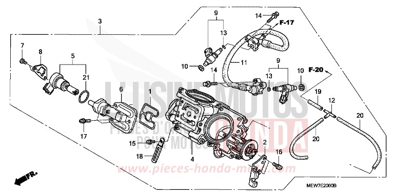 THROTTLE BODY for Deauville DUSK BEIGE METALLIC (YR264) from 2006