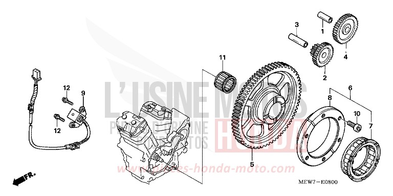 PULSE GENERATOR/STARTING CLUTCH for Deauville ANCHOR GRAY METALLIC-U (NH229) from 2007