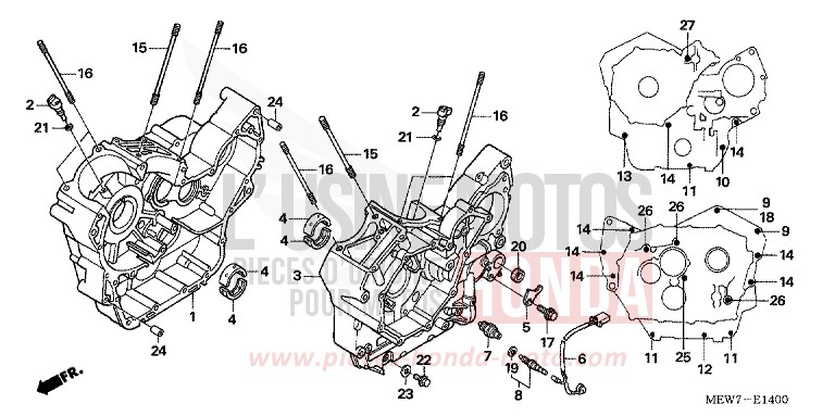 CRANKCASE for Deauville ANCHOR GRAY METALLIC-U (NH229) from 2007