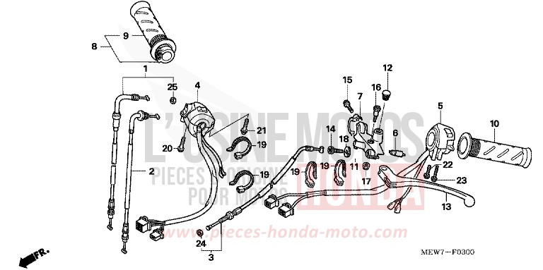 HANDLE LEVER/SWITCH/CABLE for Deauville ANCHOR GRAY METALLIC-U (NH229) from 2007