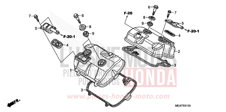 CYLINDER HEAD COVER for Deauville BLOOM RED METALLIC (R319) from 2007