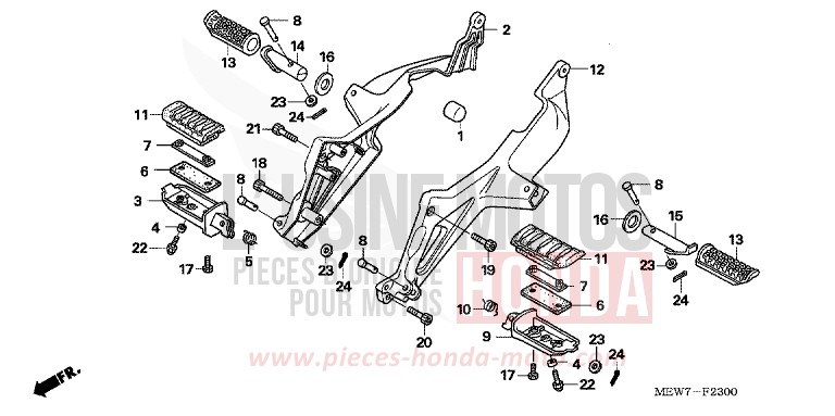 STEP for Deauville BLOOM RED METALLIC (R319) from 2007