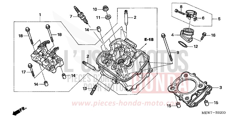 FRONT CYLINDER HEAD for Deauville DUSK BEIGE METALLIC (YR264) from 2007