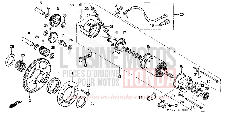 MOTORINO DI AVVIAMENTO per Dominator ROSS WHITE (NH196) del 1990