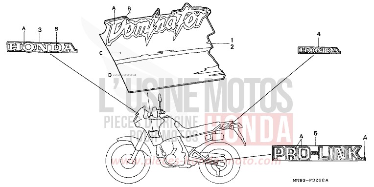 STRIPE/MARK for Dominator SHASTA WHITE (NH138) from 1990