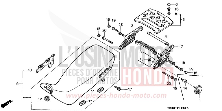 SEAT for Dominator YR158 (YR158) from 1990