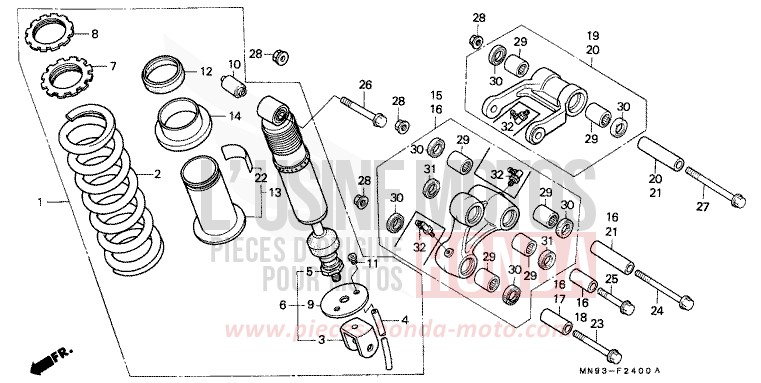 REAR CUSHION for Dominator FIGHTING RED (R134) from 1988