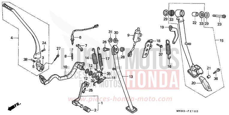 PEDAL/STAND for Dominator URBAN GREEN (G120) from 1988