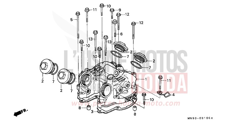 CYLINDER HEAD COVER for Dominator FIGHTING RED (R134) from 1989