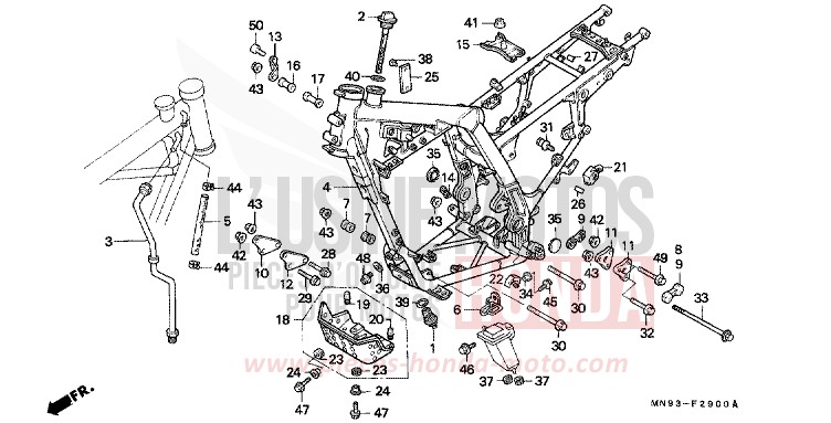 FRAME BODY for Dominator ROSS WHITE (NH196) from 1989