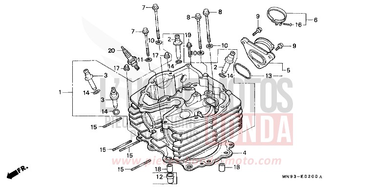 CYLINDER HEAD for Dominator YR158 (YR158) from 1989