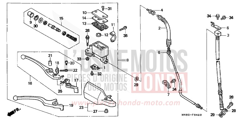 FR. BRAKE MASTER CYLINDER for Dominator FROLIDA BLUE (PB182) from 1990