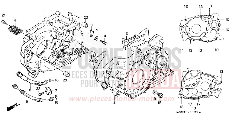 CRANKCASE for Dominator FIGHTING RED (R134) from 1991