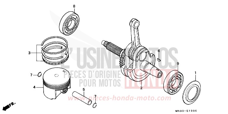 PISTON/CRANKSHAFT for Dominator URBAN GREEN (G120) from 1991
