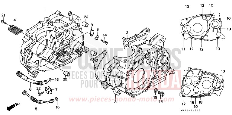CRANKCASE for Dominator BLACK (NH1) from 1992