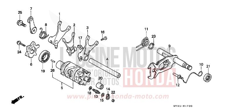 TAMBURO CAMBIO per Dominator FIGHTING RED (R134B) del 1992