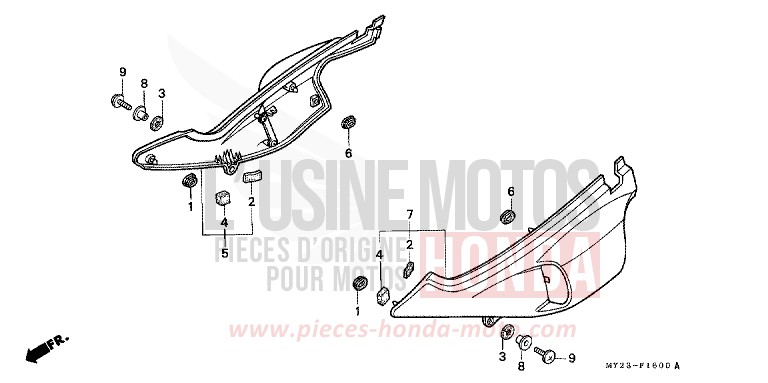 COPERTURA LATERALE per Dominator FIGHTING RED (R134B) del 1992