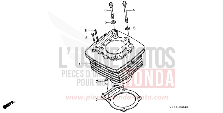 CYLINDER for Dominator ROSS WHITE (NH196H) from 1992
