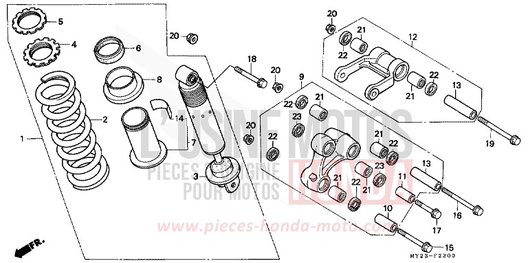REAR CUSHION for Dominator ROSS WHITE (NH196H) from 1992