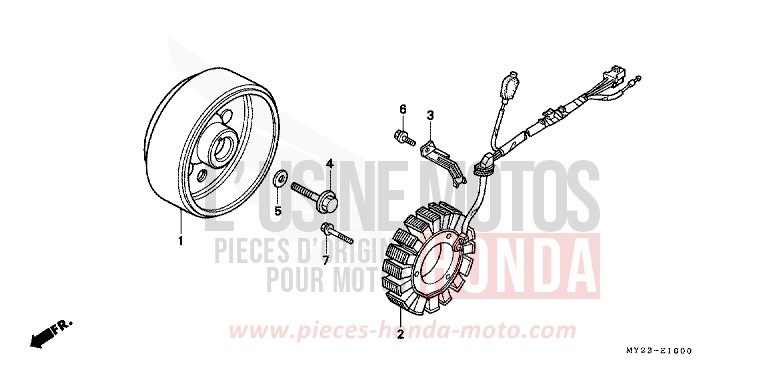 GENERATOR for Dominator BLACK (NH1E) from 1993