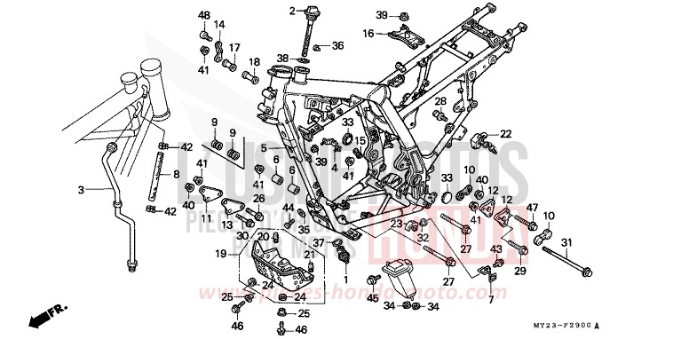 FRAME BODY for Dominator CYCLON BLUE METALLIC (PB221G) from 1993