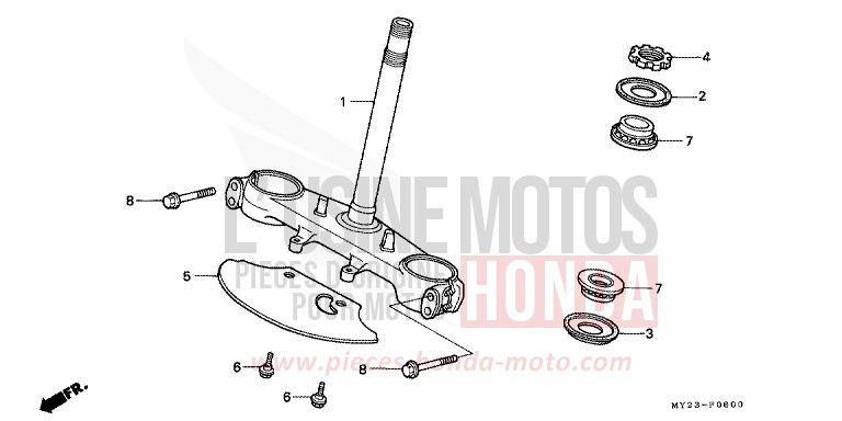 STEERING STEM for Dominator BLACK (NH1H) from 1994
