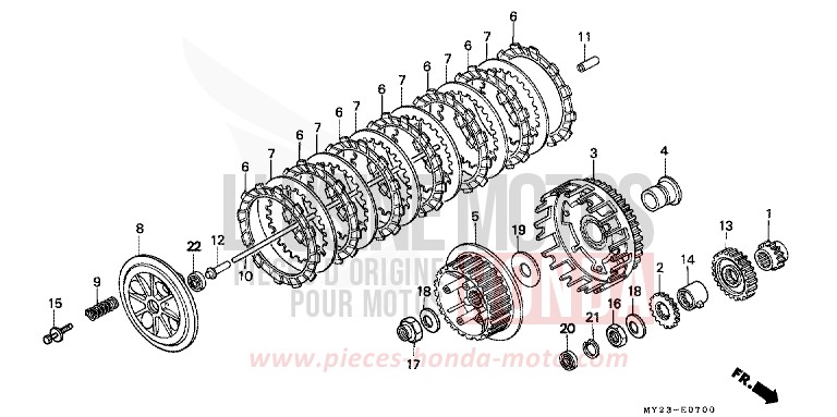 CLUTCH for Dominator MAGNA RED (R201E) from 1994