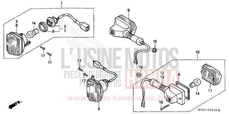 WINKER for Dominator MAGNA RED (R201E) from 1994