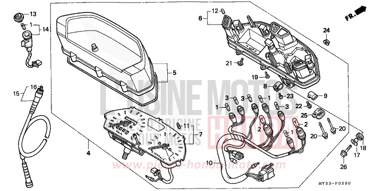 CONTACHILOMETRI per Dominator ROSS WHITE (NH196H) del 1994