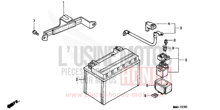 BATTERY for Dominator BLACK (NH1H) from 1995