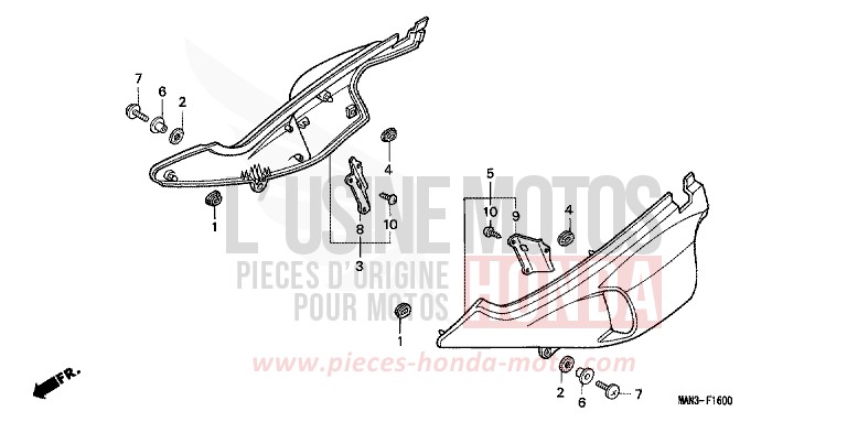 SIDE COVER (1) for Dominator MAGNA RED (R201E) from 1995