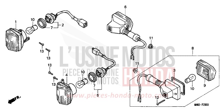 WINKER (1) for Dominator MAGNA RED (R201E) from 1995