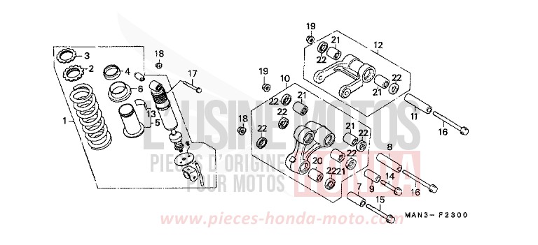 REAR CUSHION for Dominator BLACK (NH1E) from 1996
