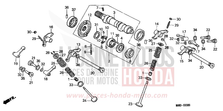 CAMSHAFT/VALVE for Dominator MAGNA RED (R201B) from 1996