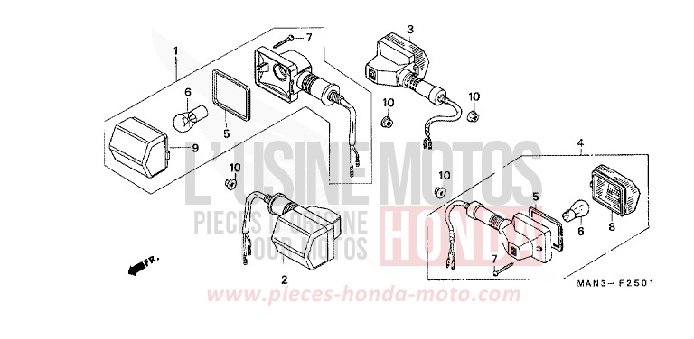 WINKER (2) for Dominator MAGNA RED (R201B) from 1996