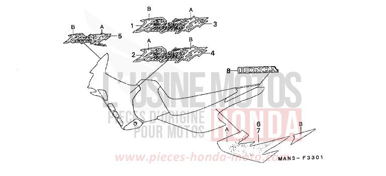 MARCHIO (2) per Dominator MAGNA RED (R201B) del 1996