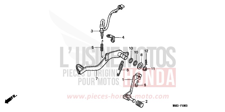 PEDAL for Dominator SARDEGNA BLUE (PB270E) from 1996