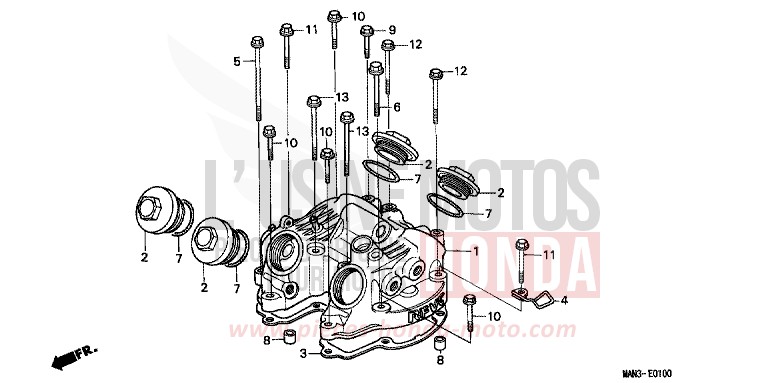 COPERCHIO TESTATA per Dominator BLACK (NH1E) del 1997