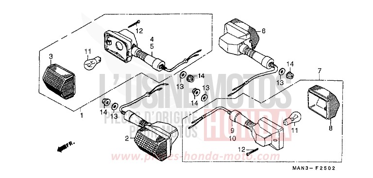 WINKER (3) for Dominator MAGNA RED (R201B) from 1997