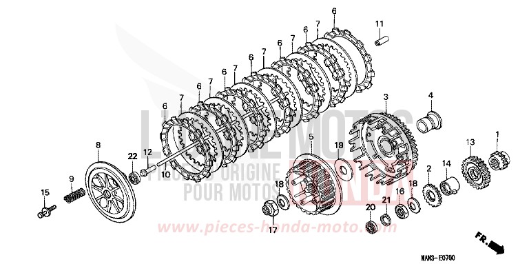 CLUTCH for Dominator MAGNA RED (R201) from 1998