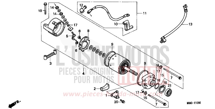 MOTORINO DI AVVIAMENTO per Dominator MAGNA RED (R201) del 1998